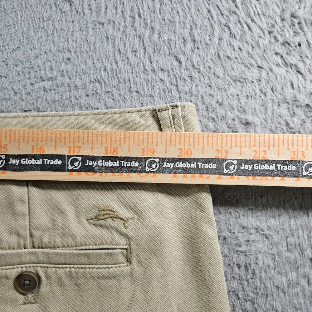 Tommy Bahama Cargo Shorts Men 40‎ Flat Front Cotton Light Khaki